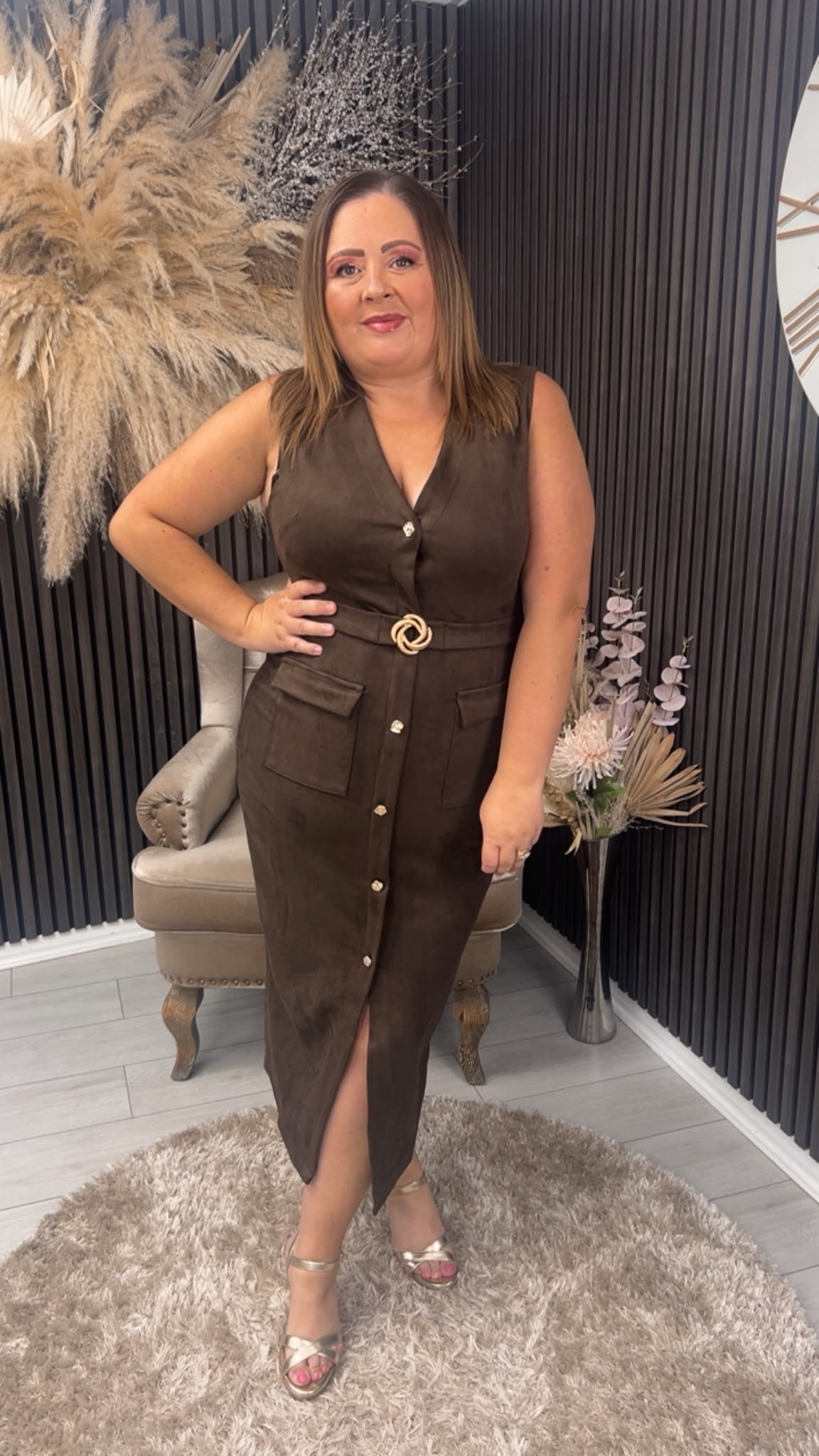 PATRICE DRESS - BROWN