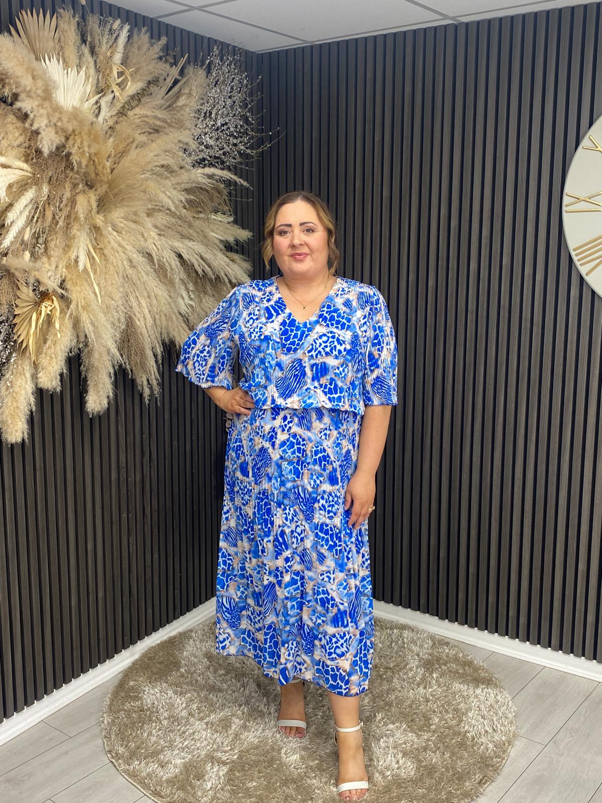 ISOBEL DRESS - BLUE PRINT