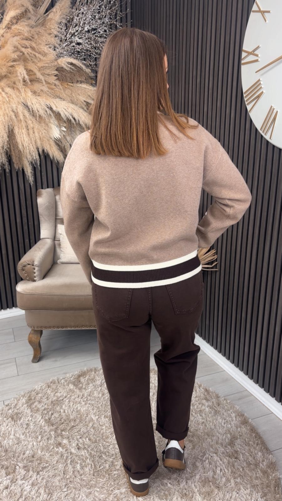 RACHEL MOM JEANS - BROWN