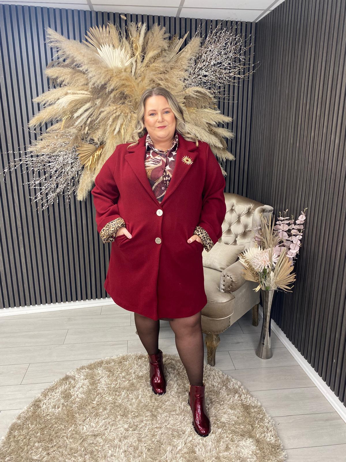 KYLA ANN COAT - BURGUNDY