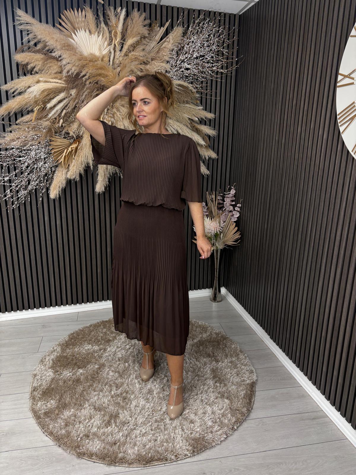 STACEY DRESS - BROWN