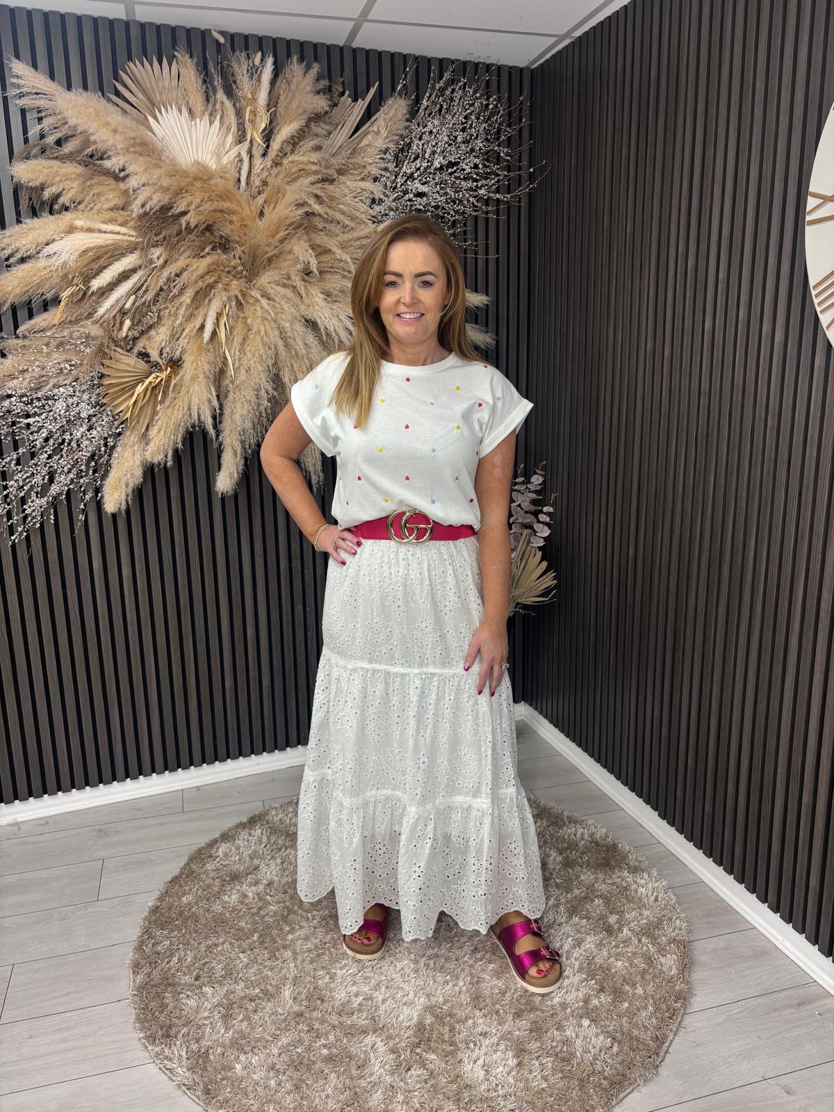CLARE SKIRT - WHITE