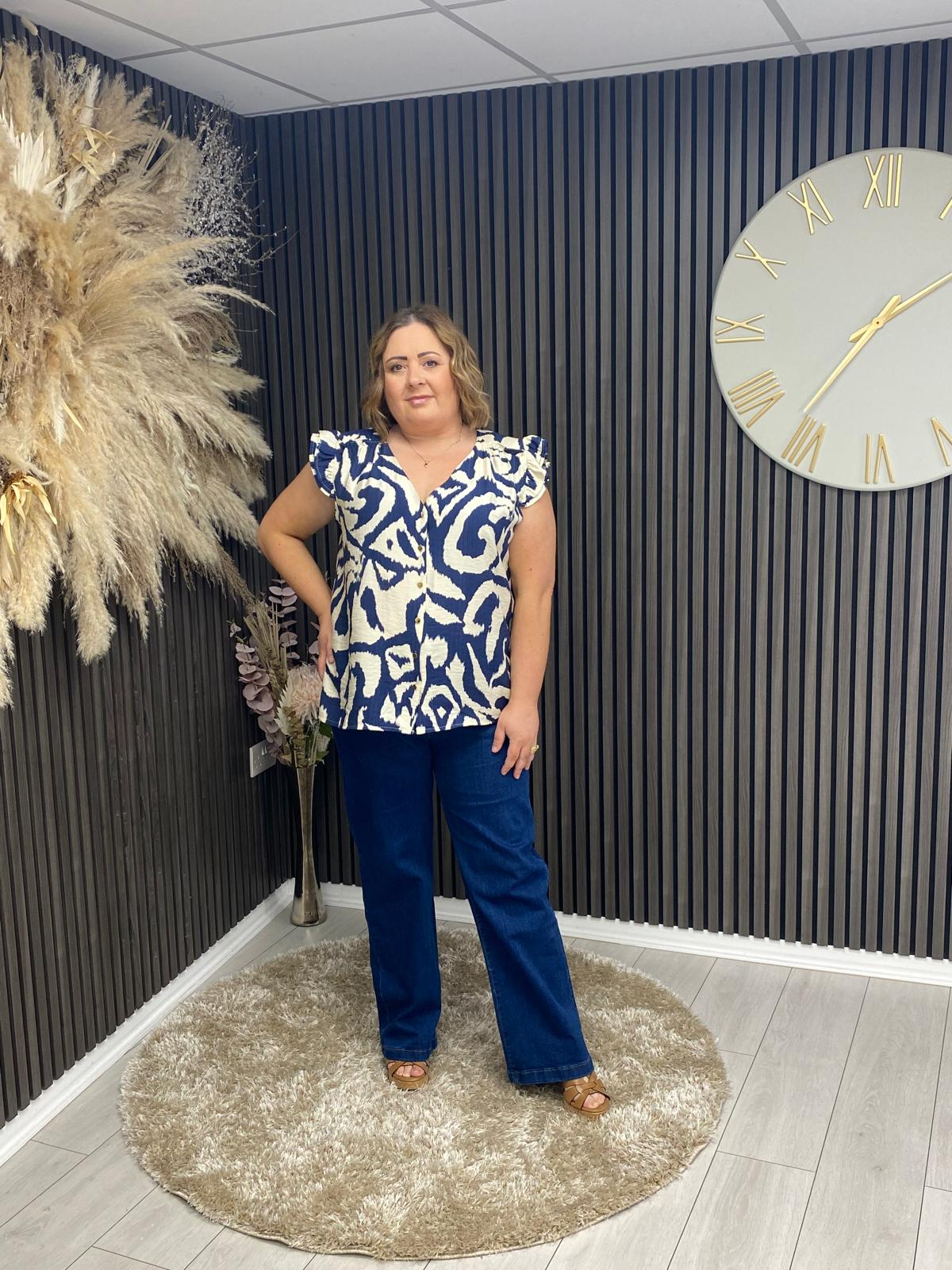 LOTTIE TOP - NAVY