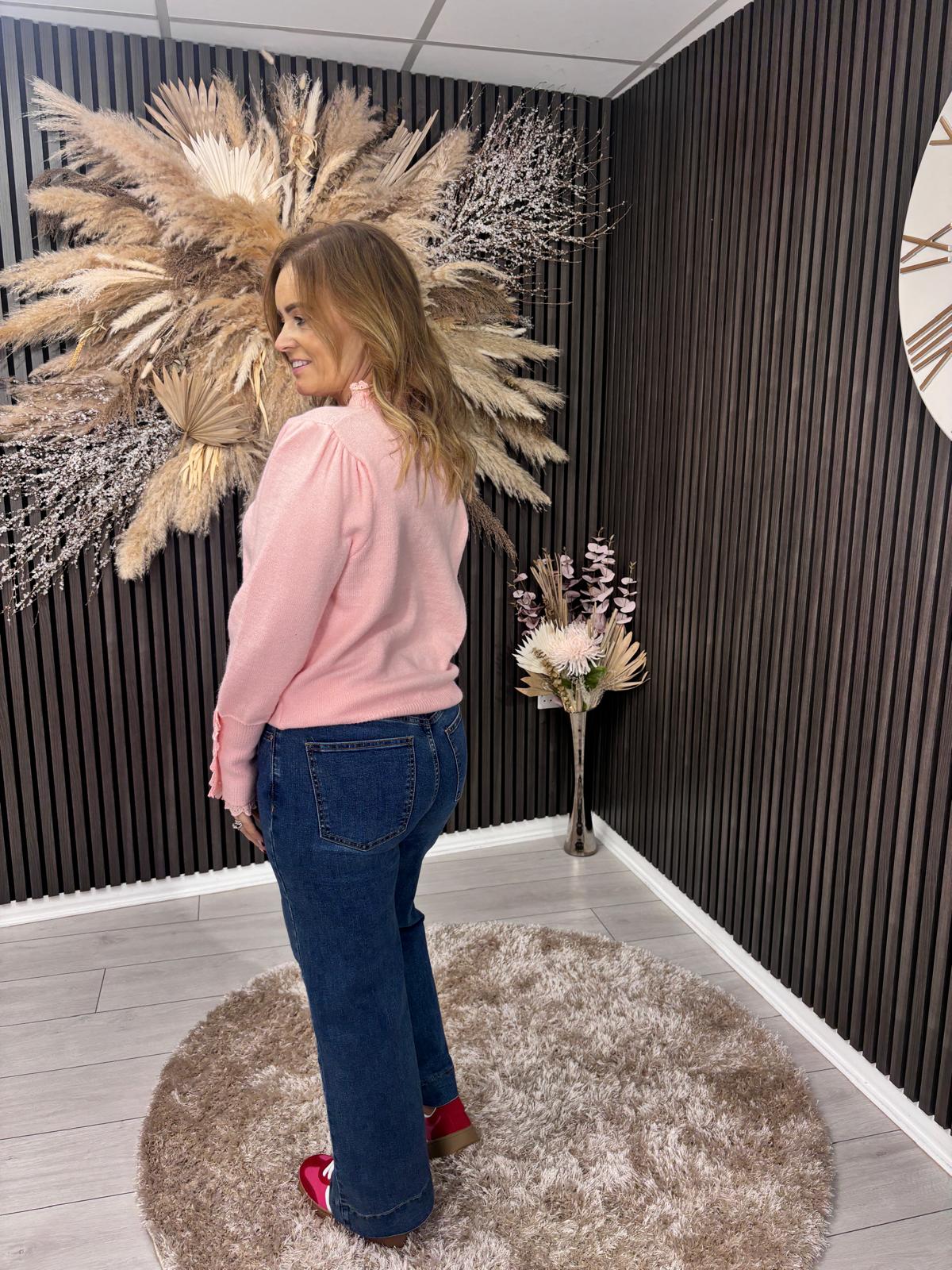 LOUISE WIDE LEG JEANS - DARK DENIM