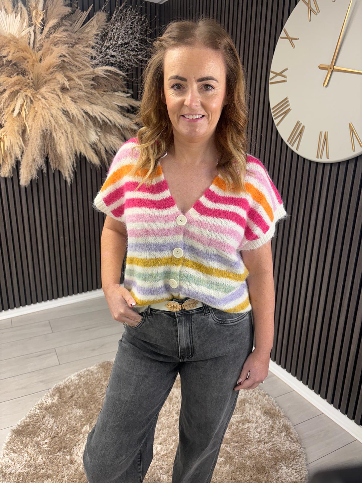 ELSIE KNIT VEST - MULTI