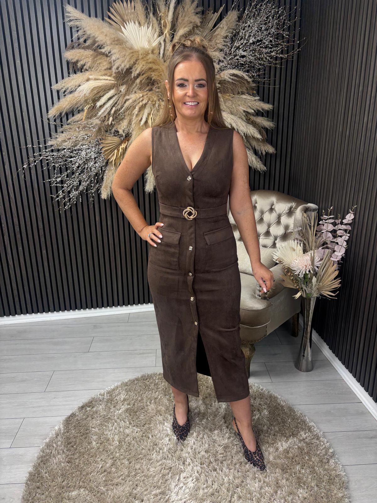 PATRICE DRESS - BROWN