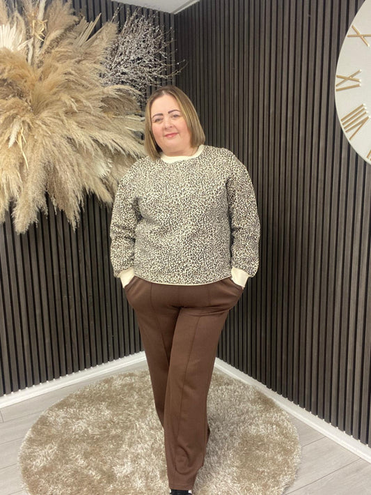 COLETTE JUMPER - LEOPARD PRINT