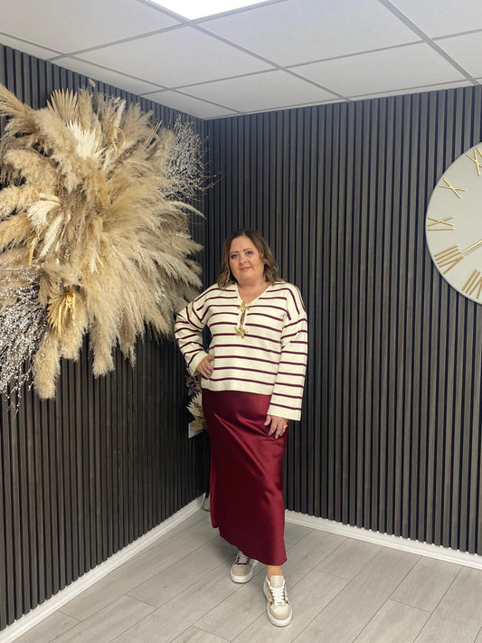JANE SKIRT - BURGUNDY