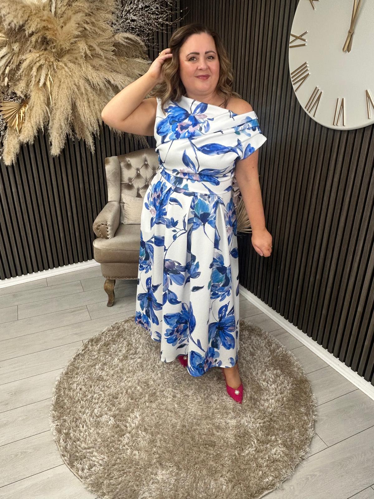 BETTY DRESS - BLUE FLORAL