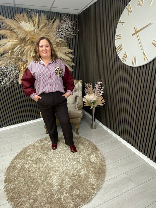 KRISTA SHIRT - BORDEAUX