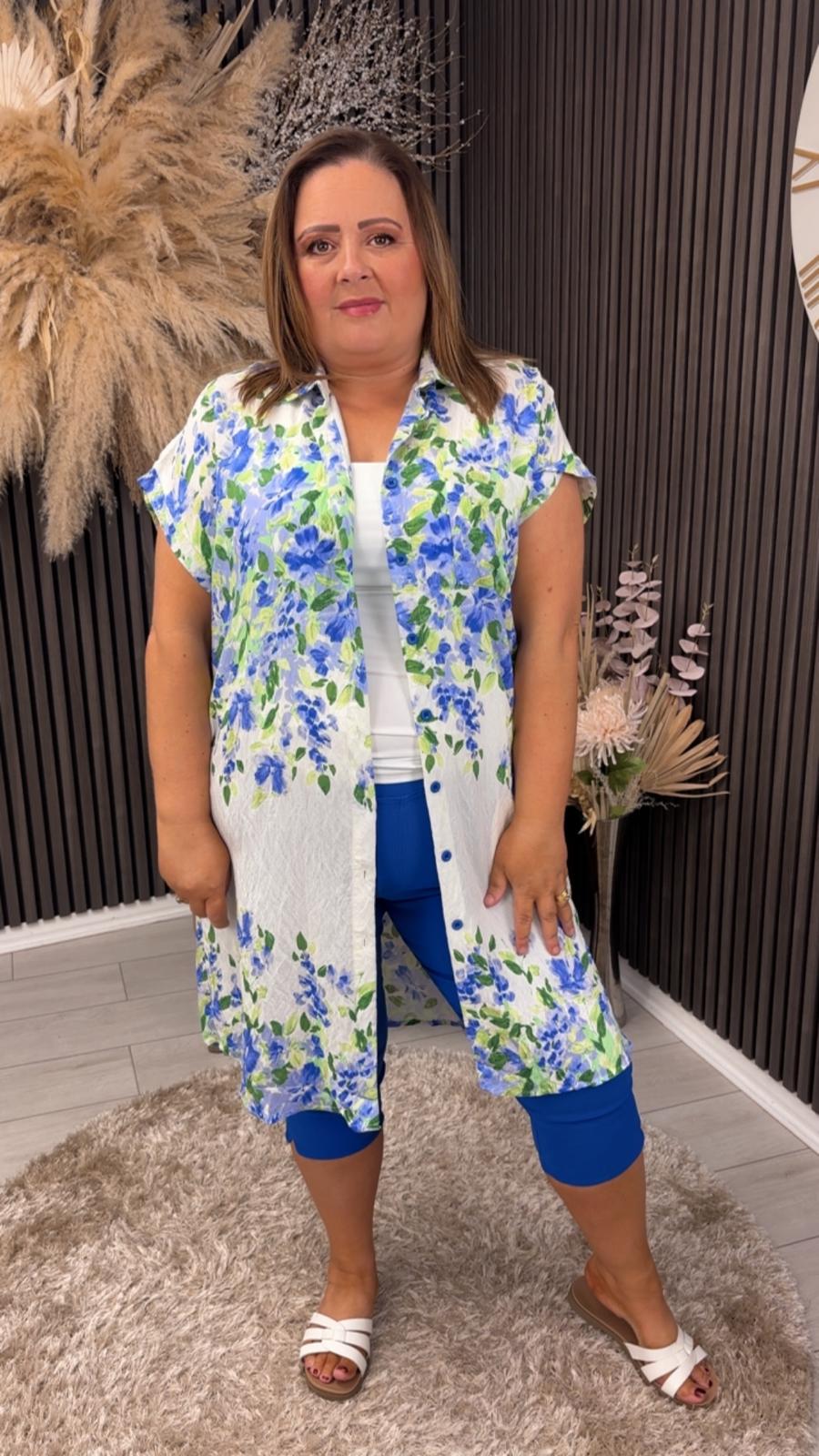 SANDY SHIRT DRESS - BLUE