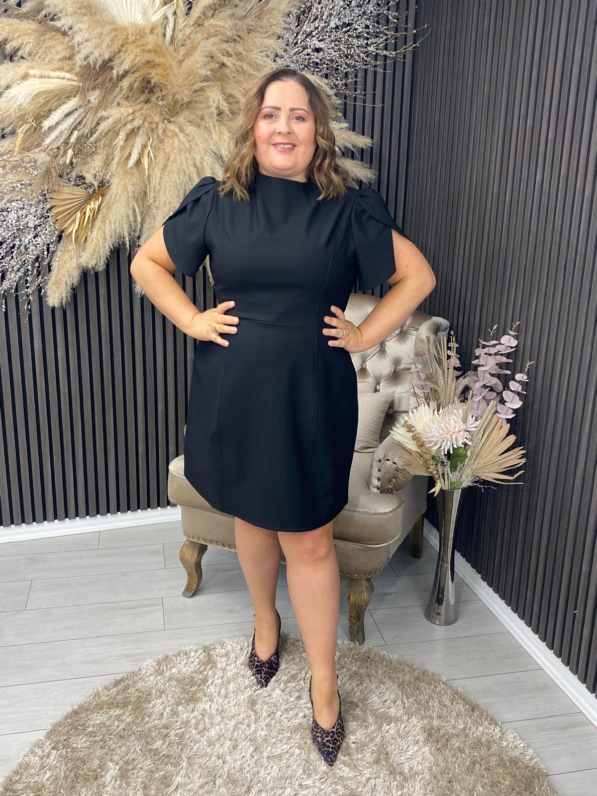 AMI TULIP DRESS - BLACK