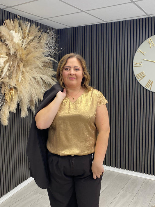 BERNADETTE MARIE TOP - GOLD