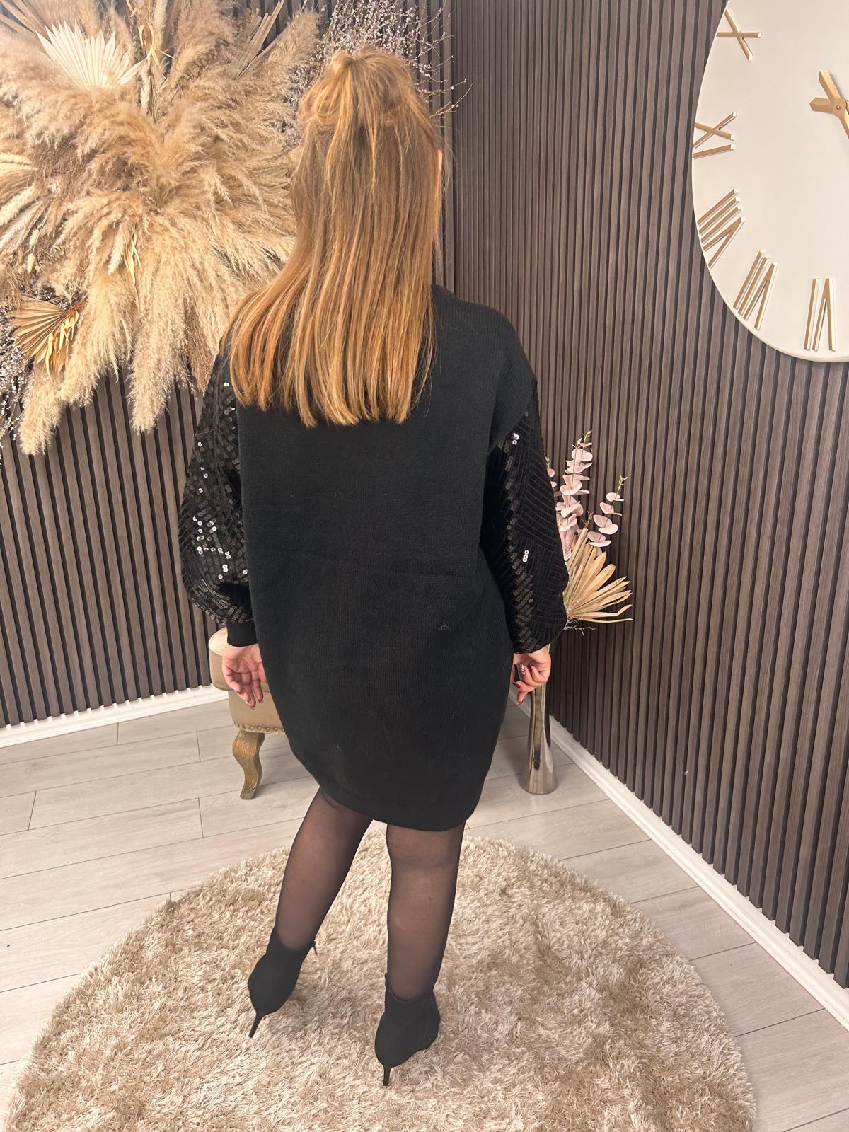 CERYS JUMPER DRESS - BLACK