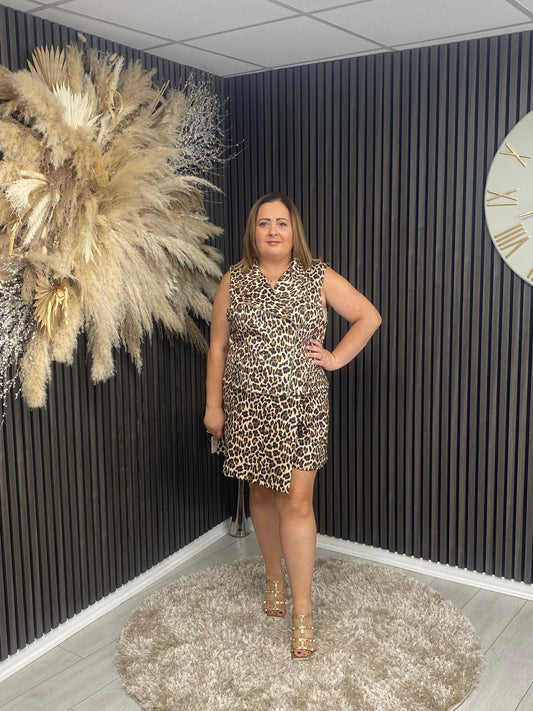 LAYA MARIE GILET - LEOPARD