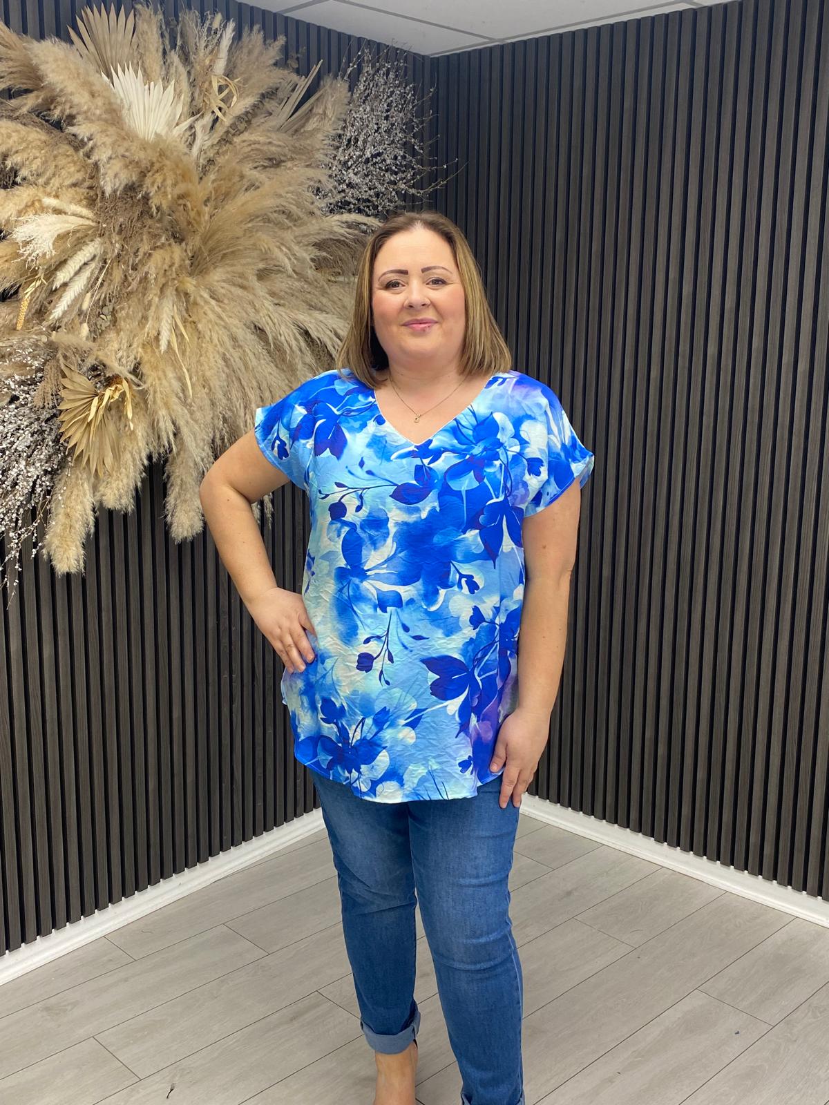 ROSALYN TOP - BLUE