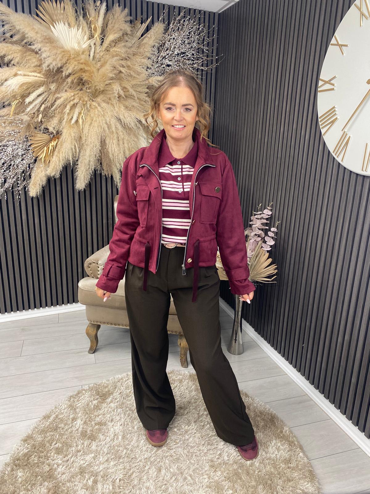 JORGIE TOP - BURGUNDY