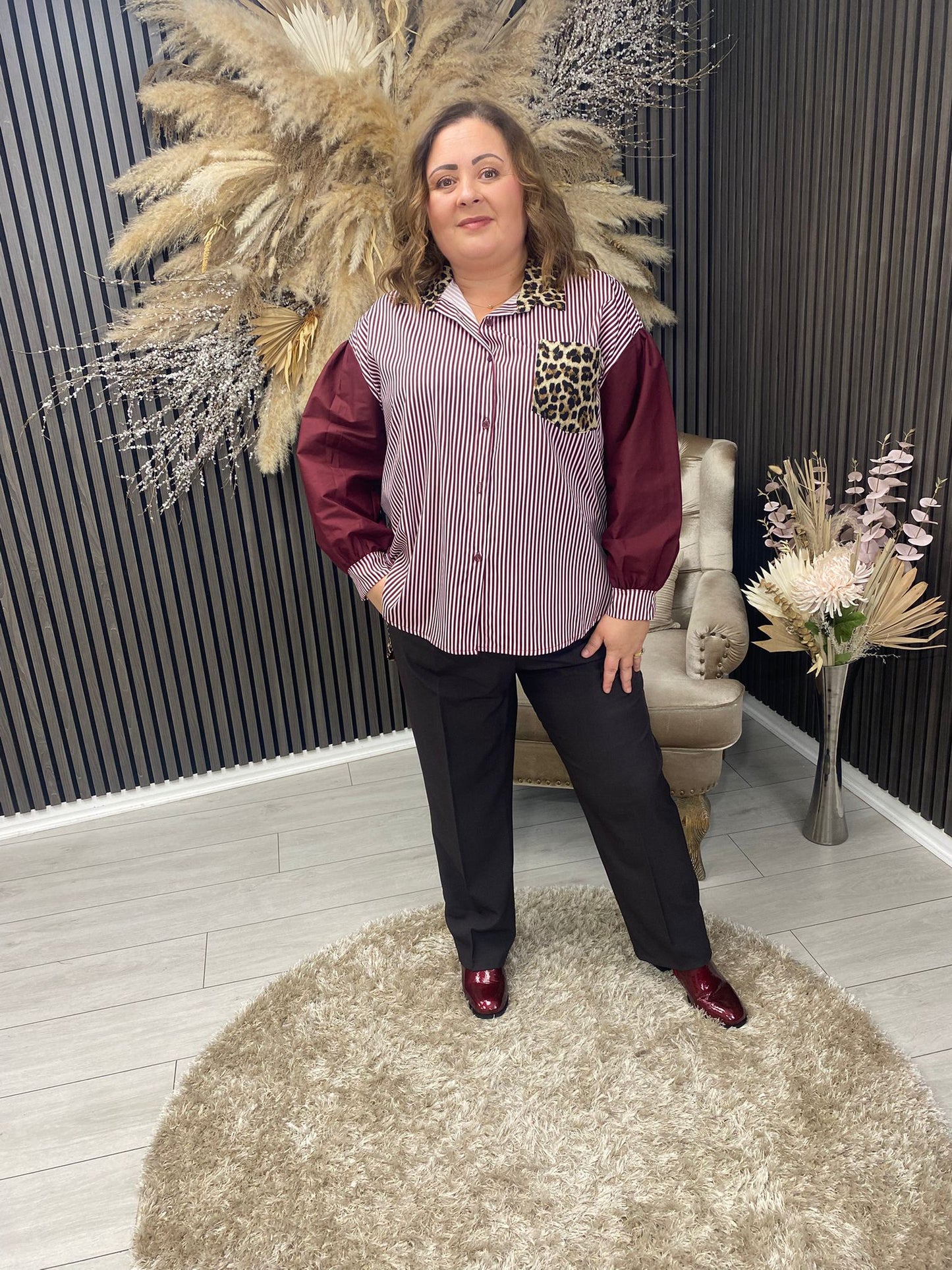 KRISTA SHIRT - BORDEAUX