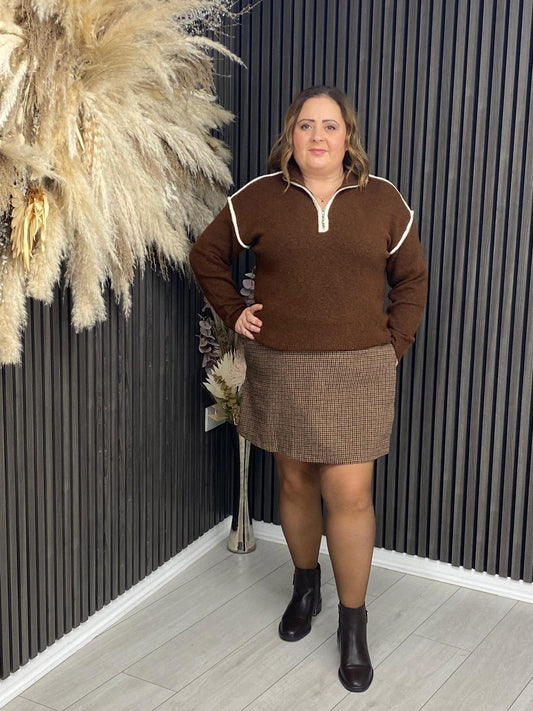 DEENA SKORT - BROWN