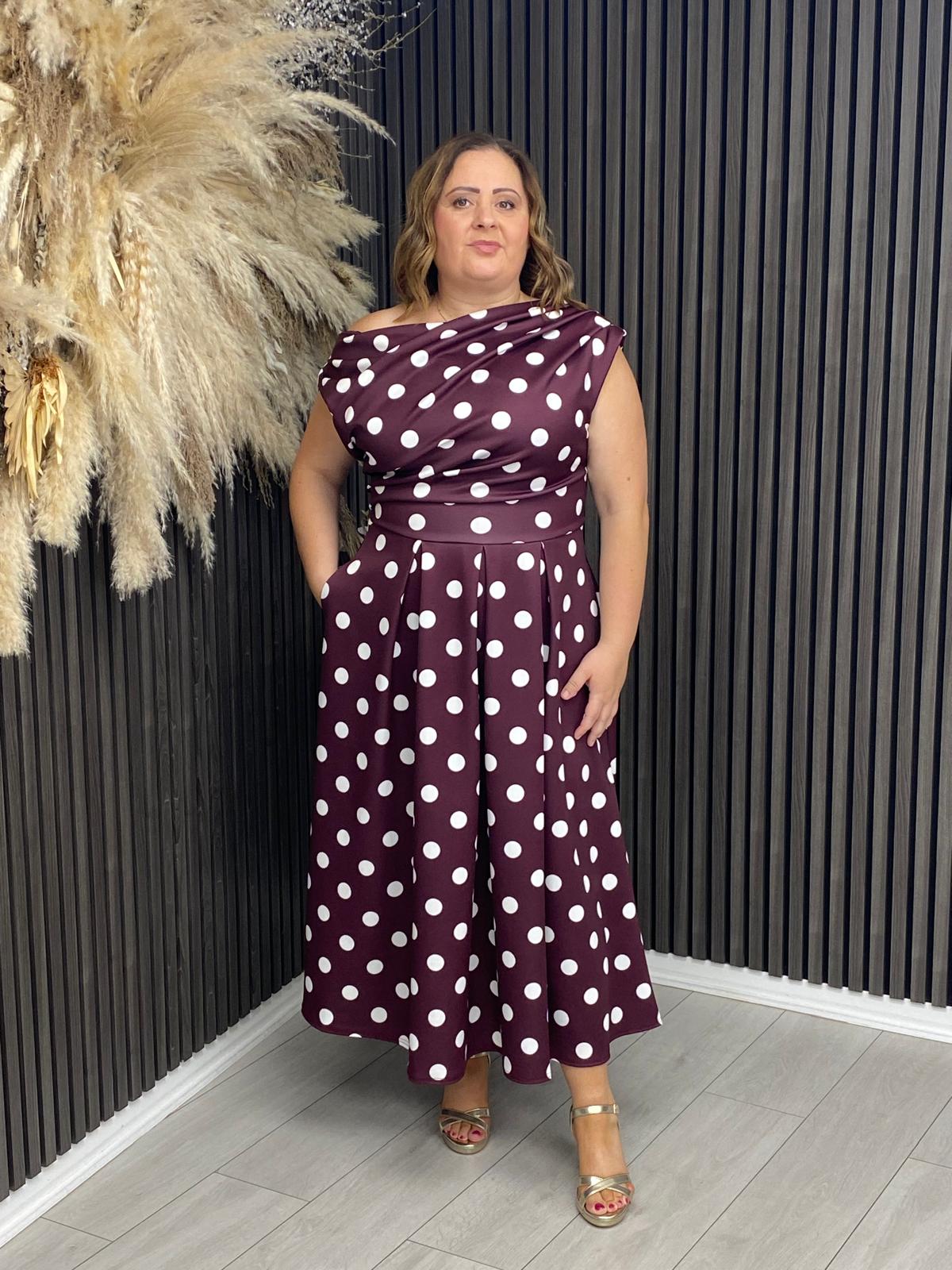 BETTY DRESS - BERRY SPOT