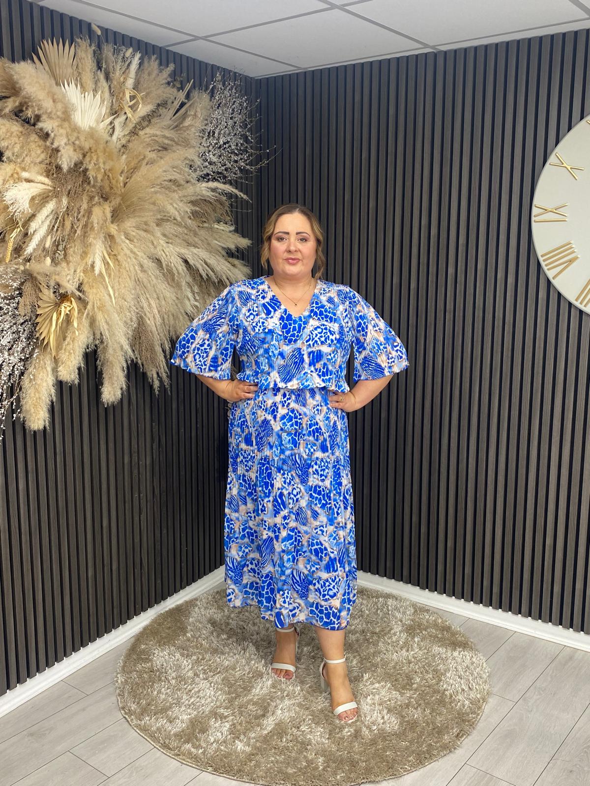 ISOBEL DRESS - BLUE PRINT