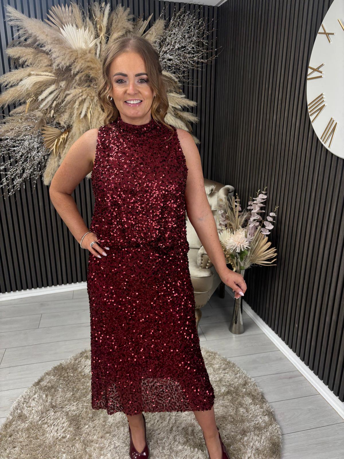 EVE SKIRT - BORDEAUX