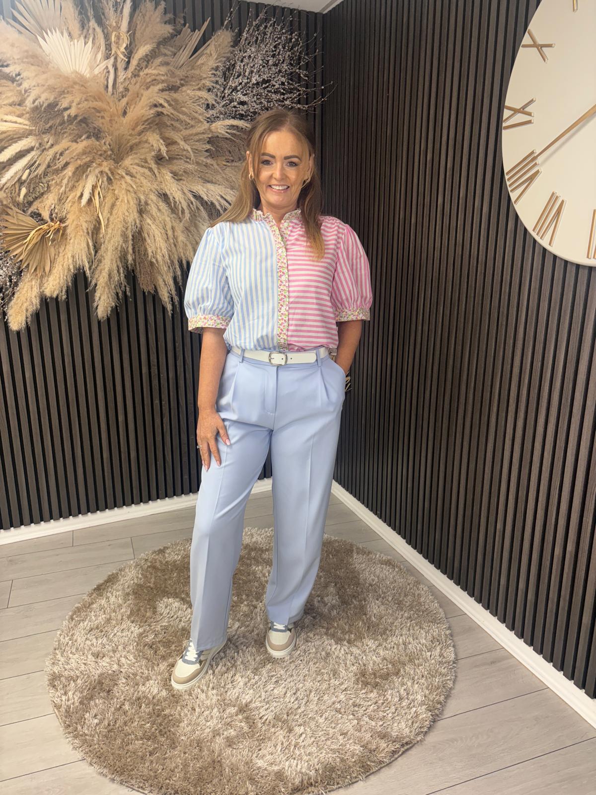 SAOIRSE SHIRT - PINK/BLUE
