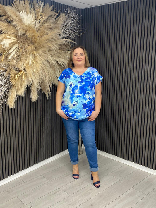 ROSALYN TOP - BLUE