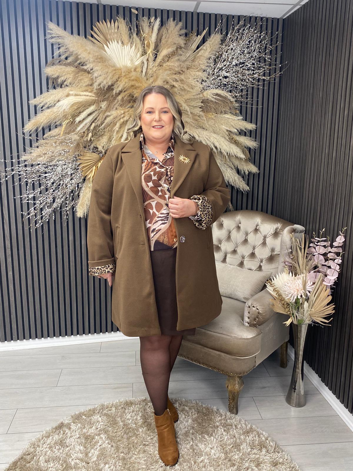 KYLA ANN COAT - BROWN