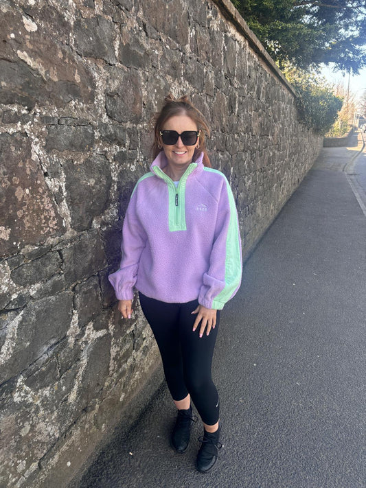 GEORGINA FLEECE - LILAC/GREEN