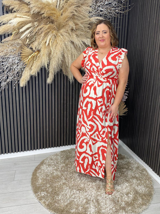 ALIESHA DRESS - CORAL
