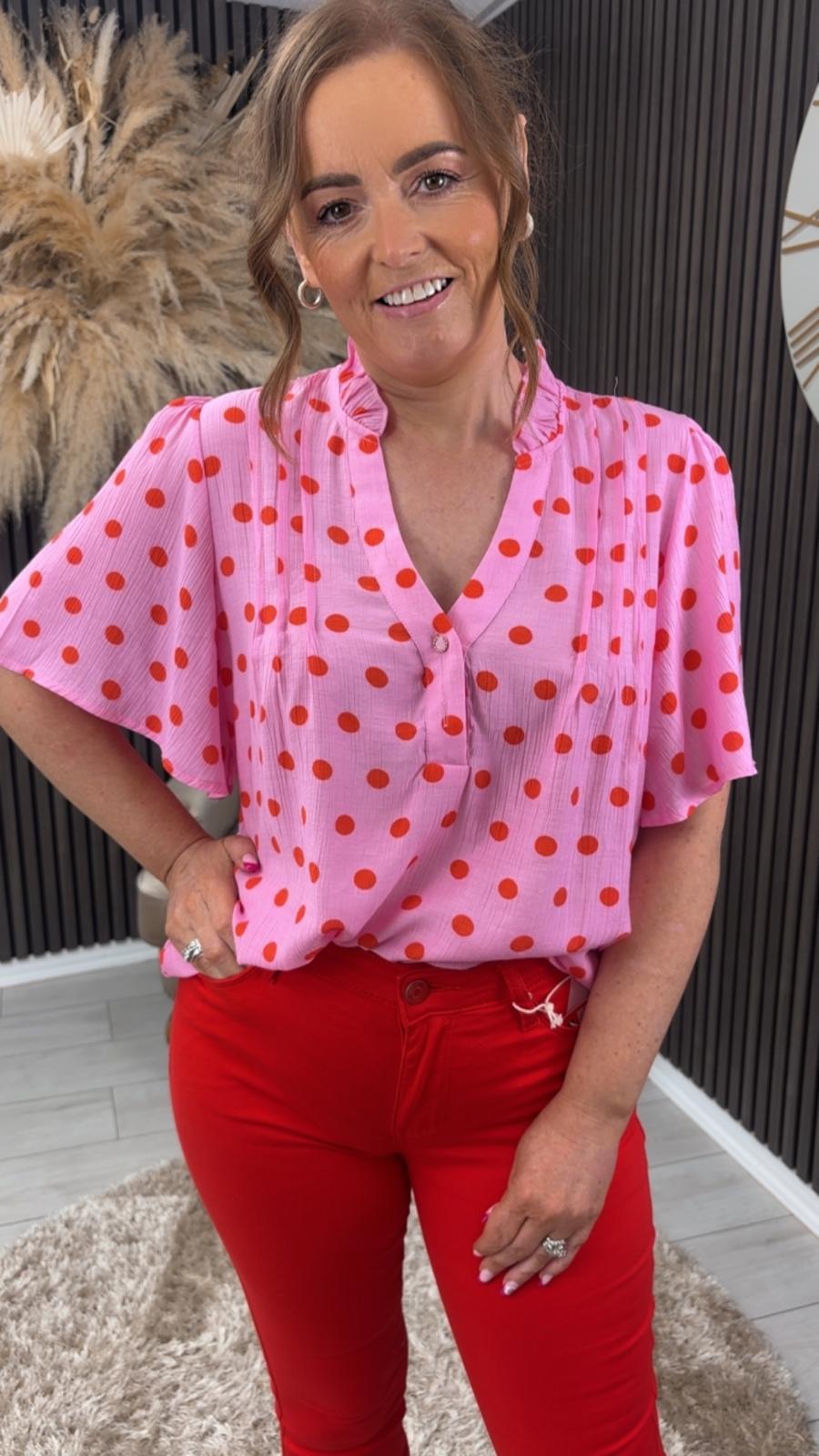 AMAYA TOP - PINK/ORANGE