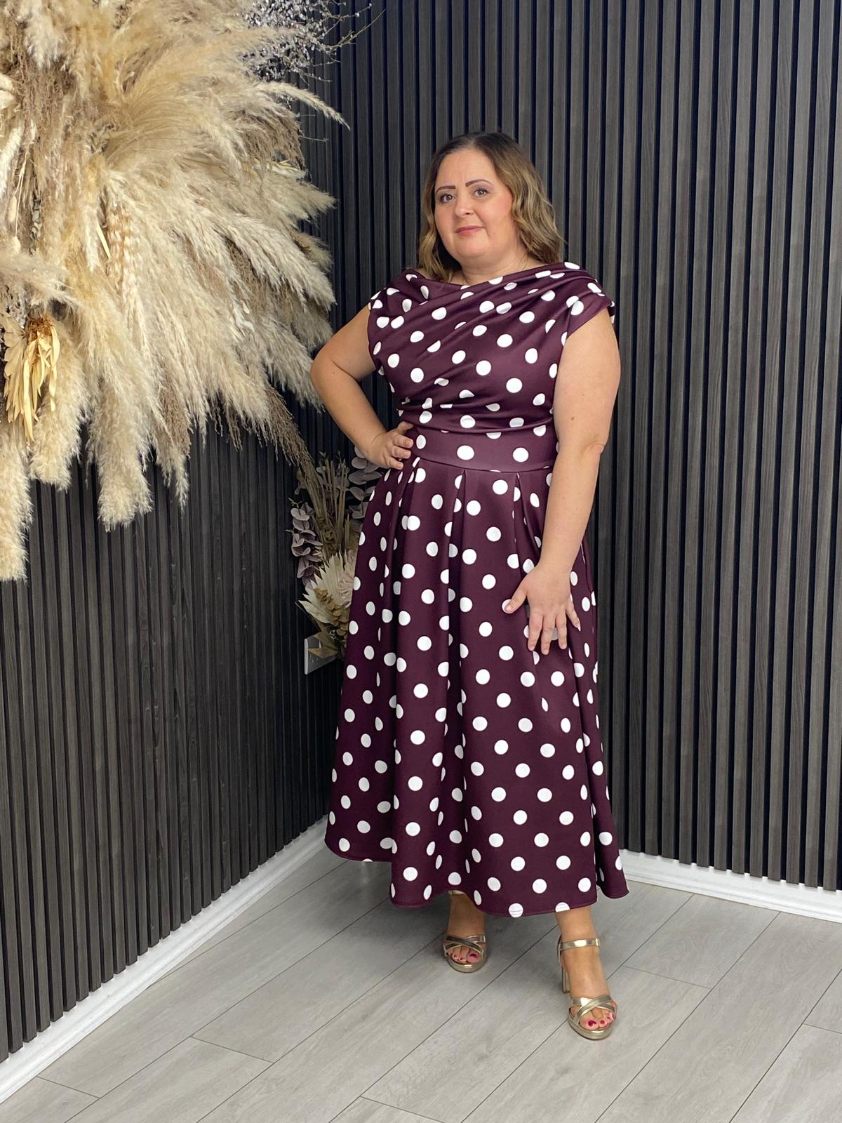 BETTY DRESS - BERRY SPOT