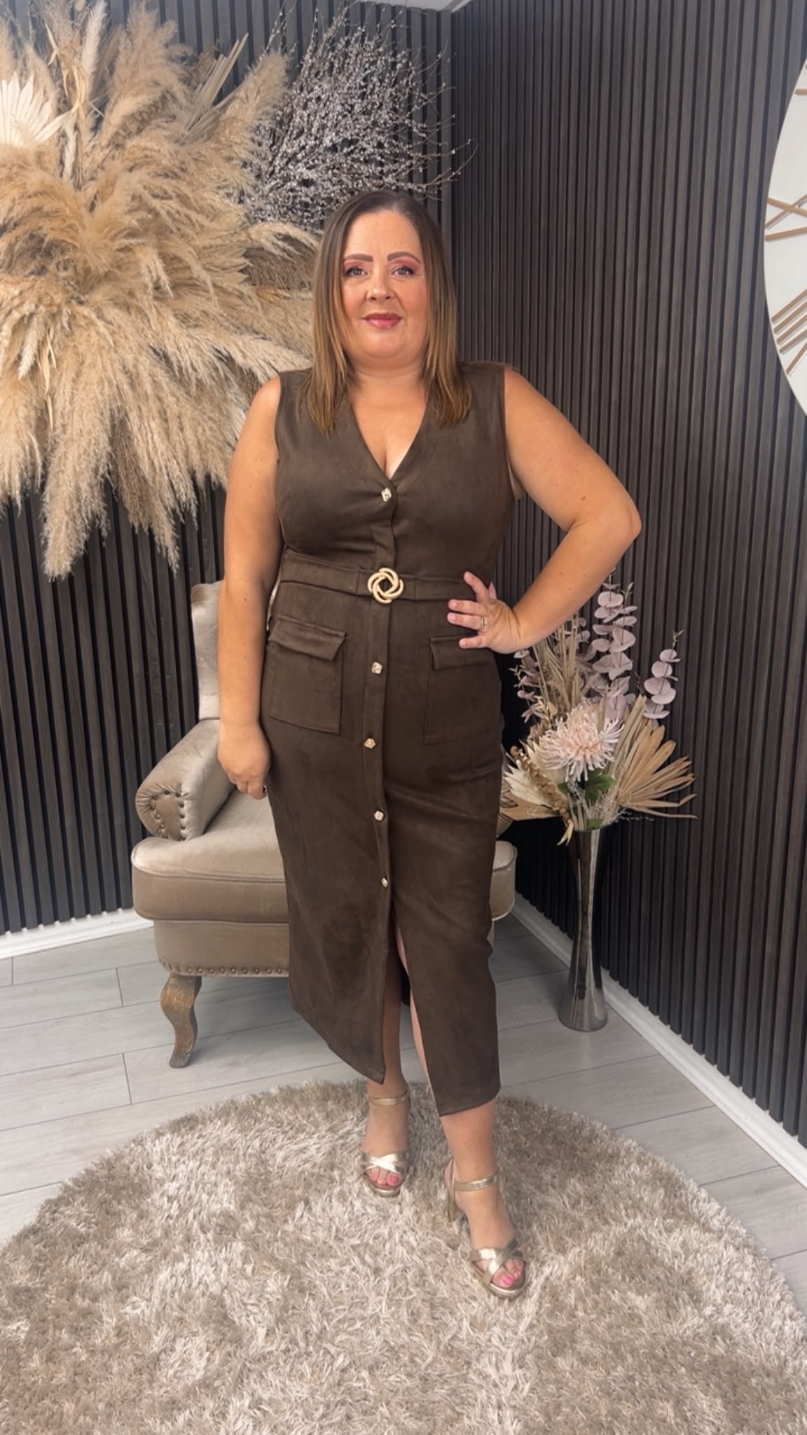 PATRICE DRESS - BROWN