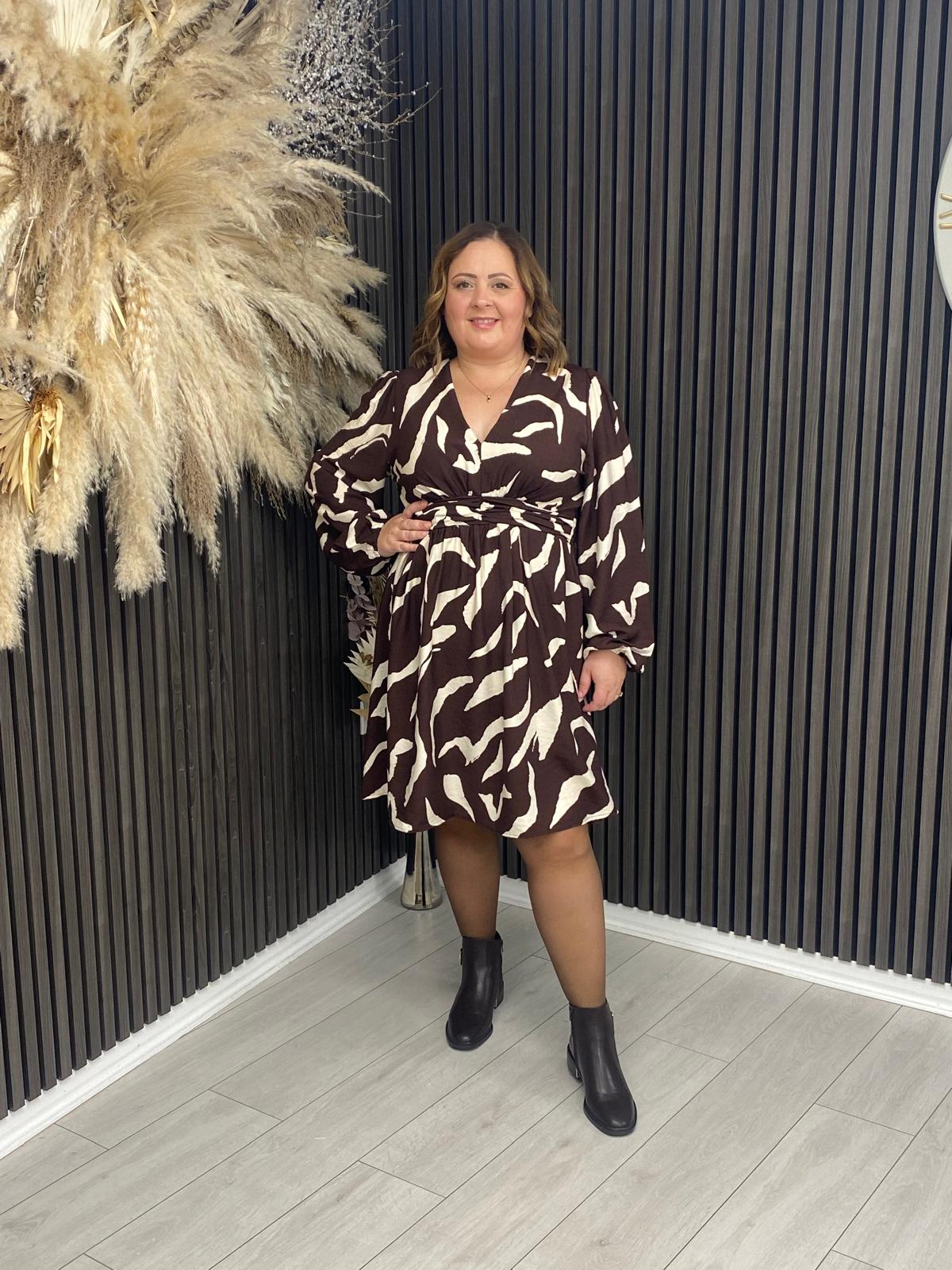 PAMELA DRESS - BROWN