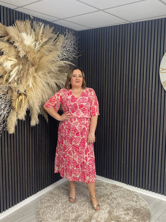 ISOBEL DRESS - PINK PRINT