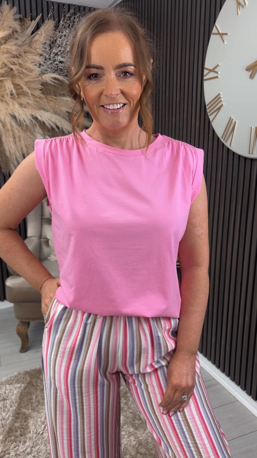 EMMA TROUSERS  - PINK/PURPLE