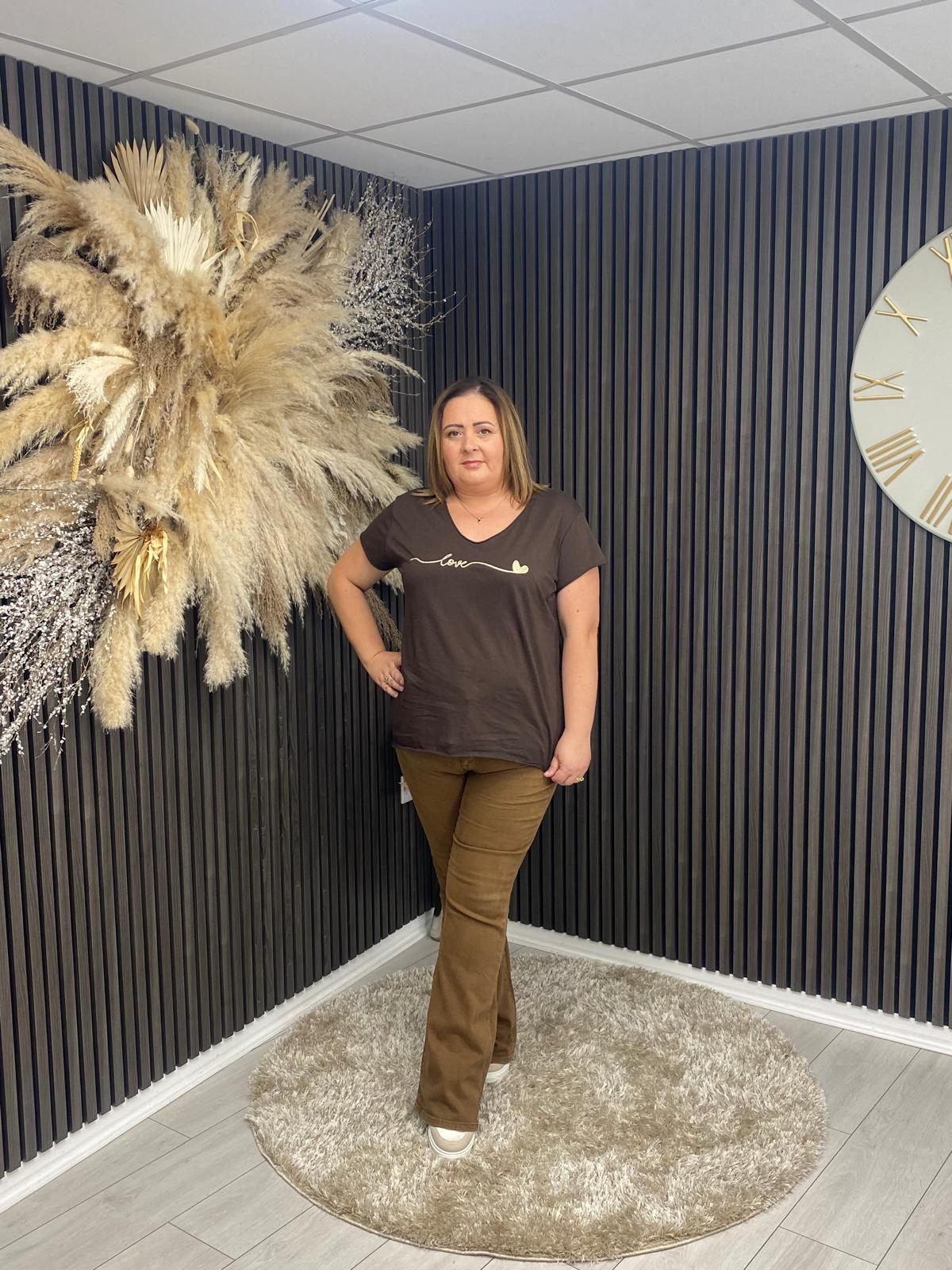 VERONICA T-SHIRT - BROWN