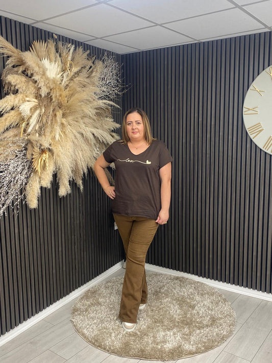 VERONICA T-SHIRT - BROWN