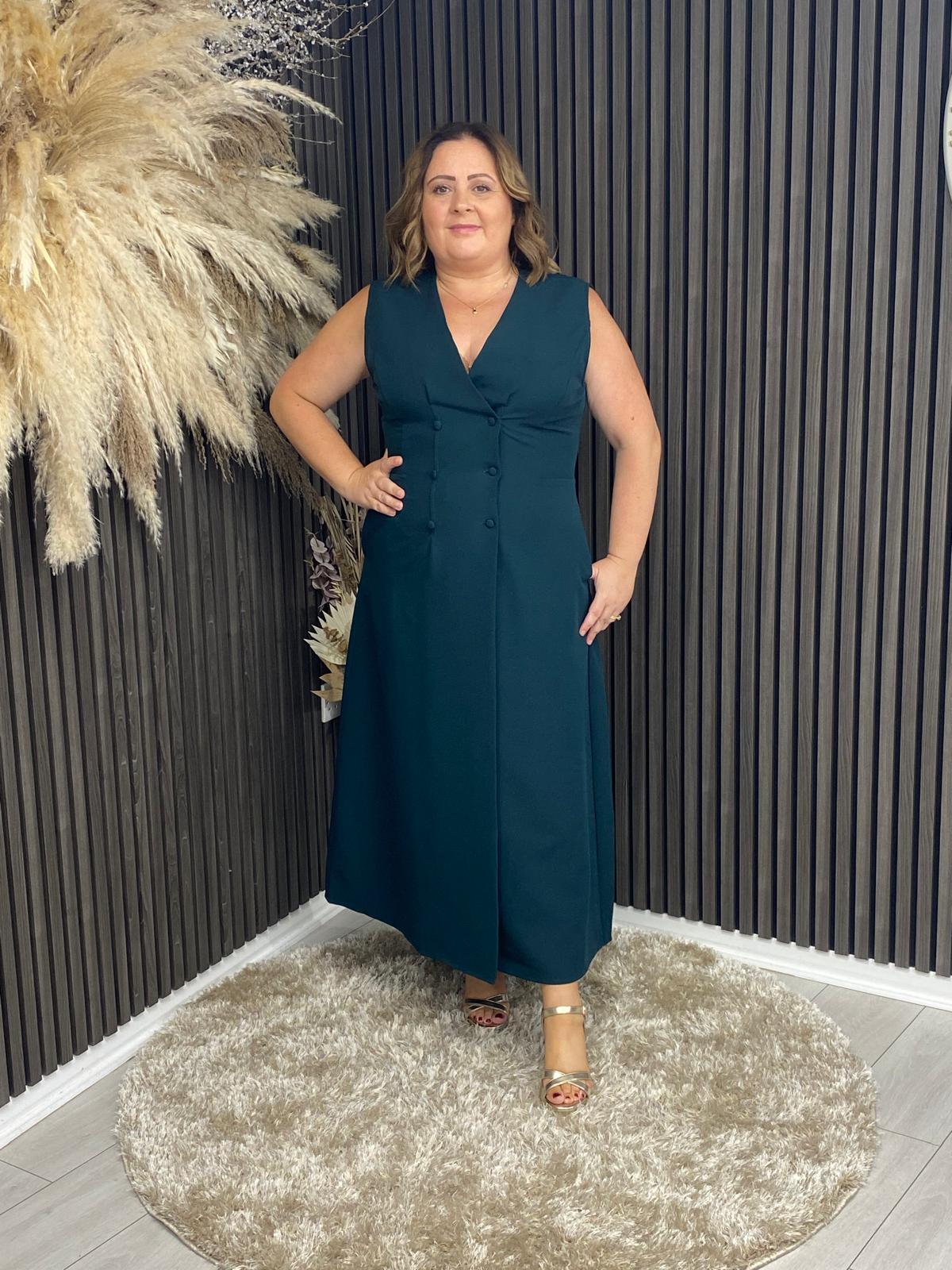 HAZEL DRESS - DARK GREEN