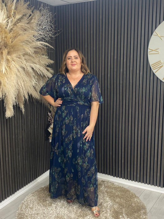 NARLA DRESS - NAVY