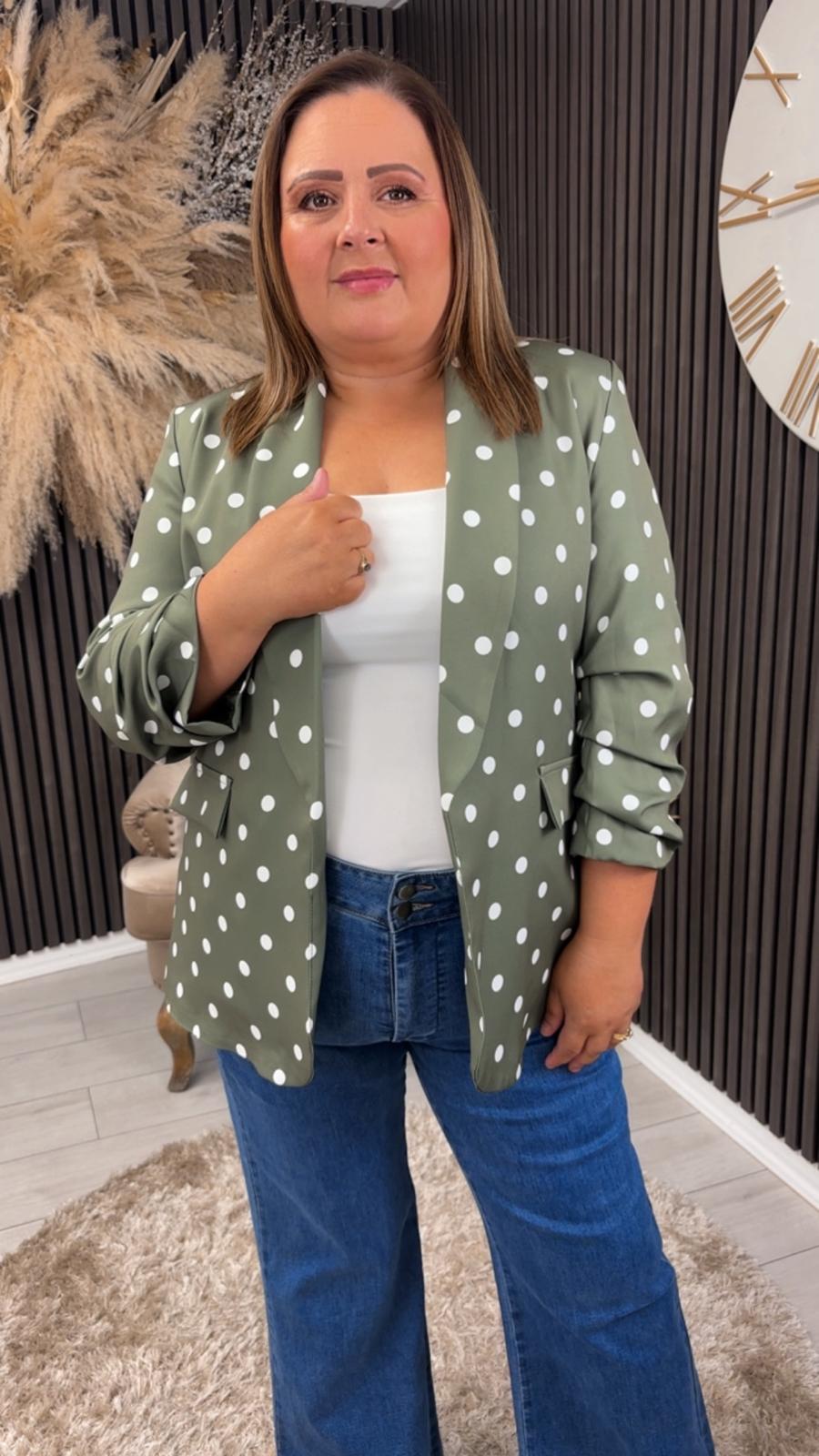 JANA BLAZER - KHAKI SPOT