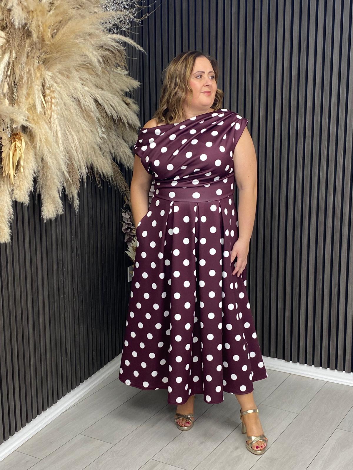 BETTY DRESS - BERRY SPOT