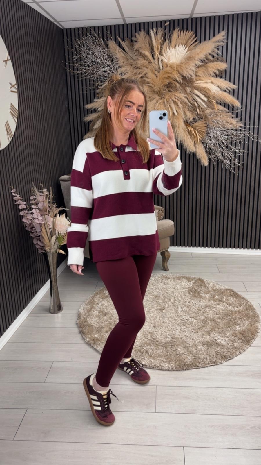LORRAINE JUMPER - CREAM/WINE