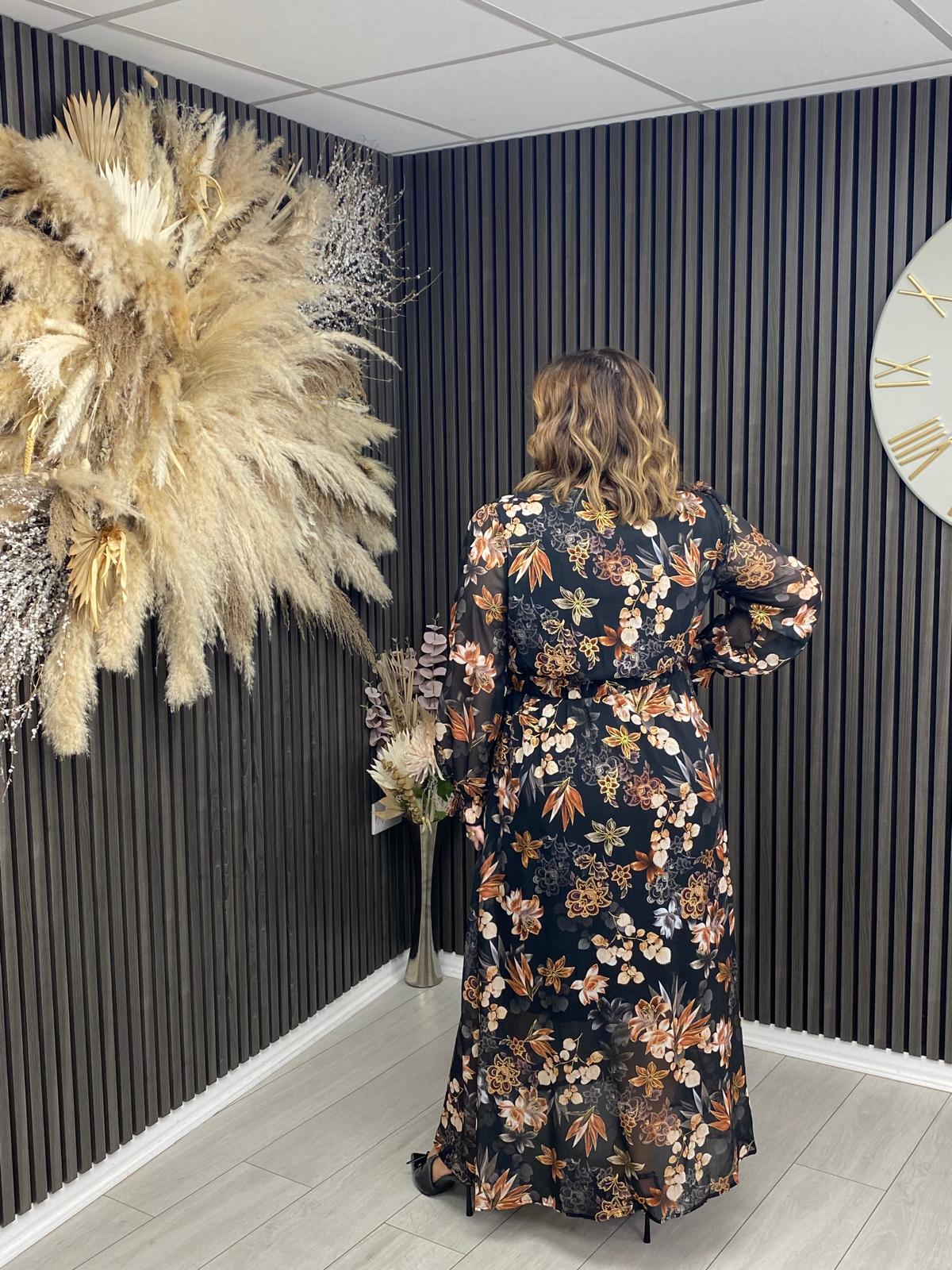 DOTTIE DRESS - BLACK/GOLD