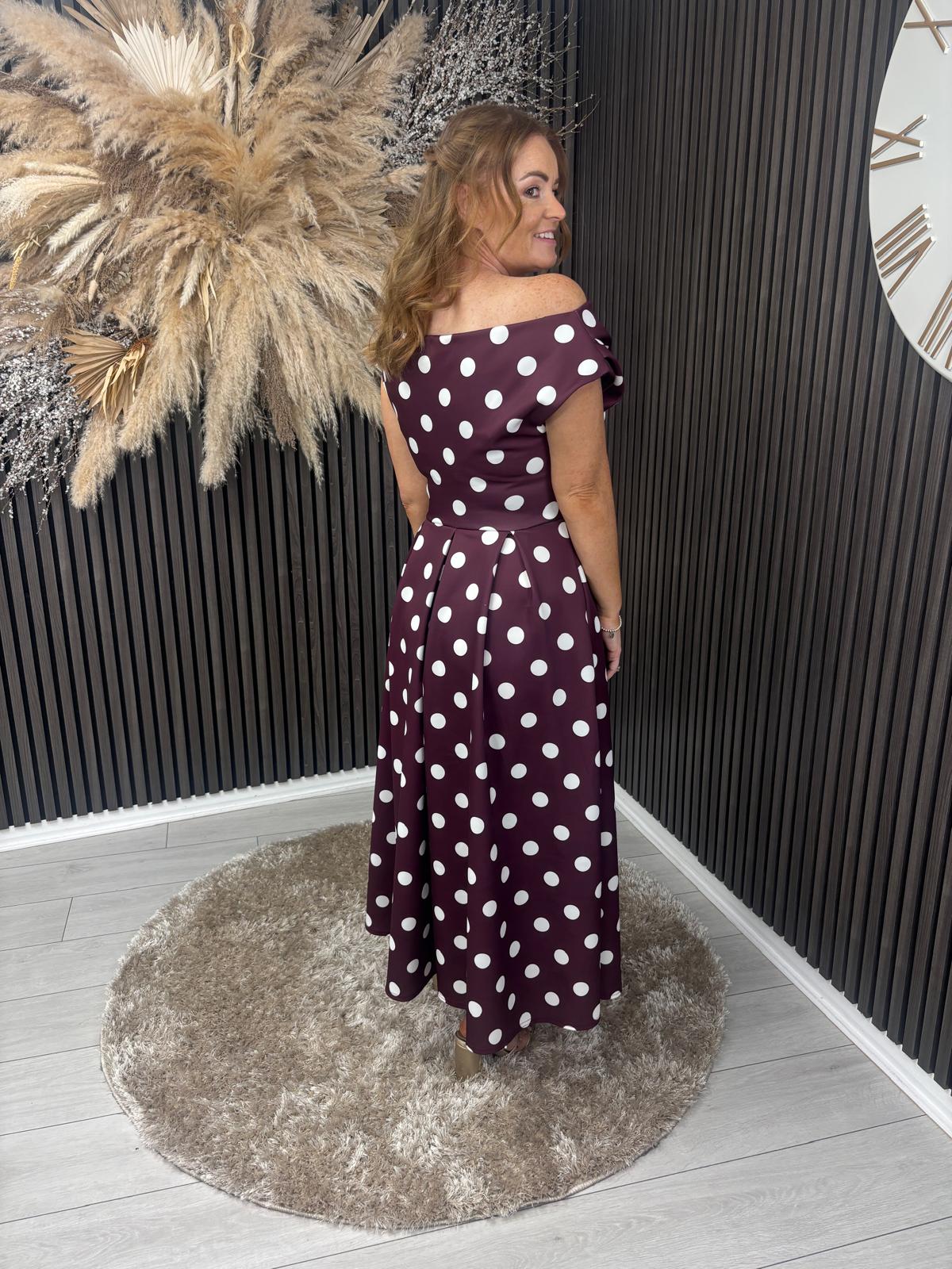 BETTY DRESS - BERRY SPOT
