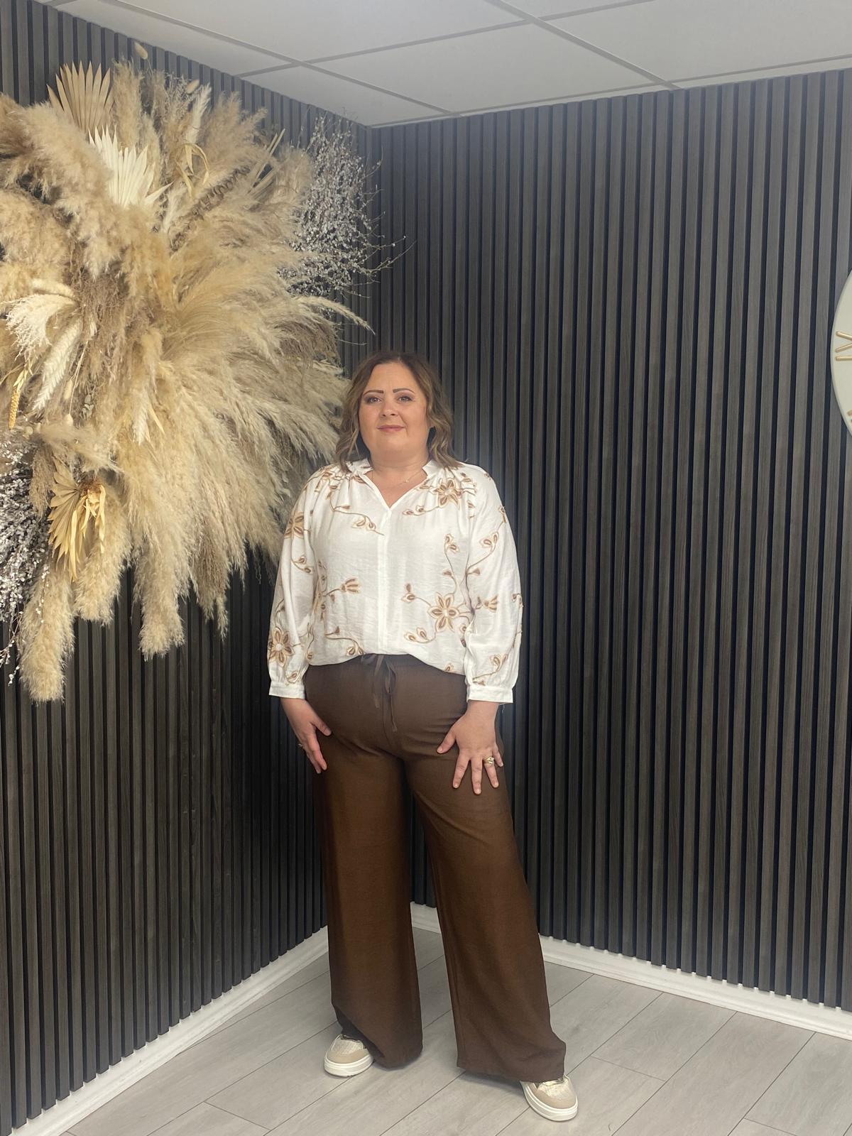 LETITIA TROUSERS - BROWN