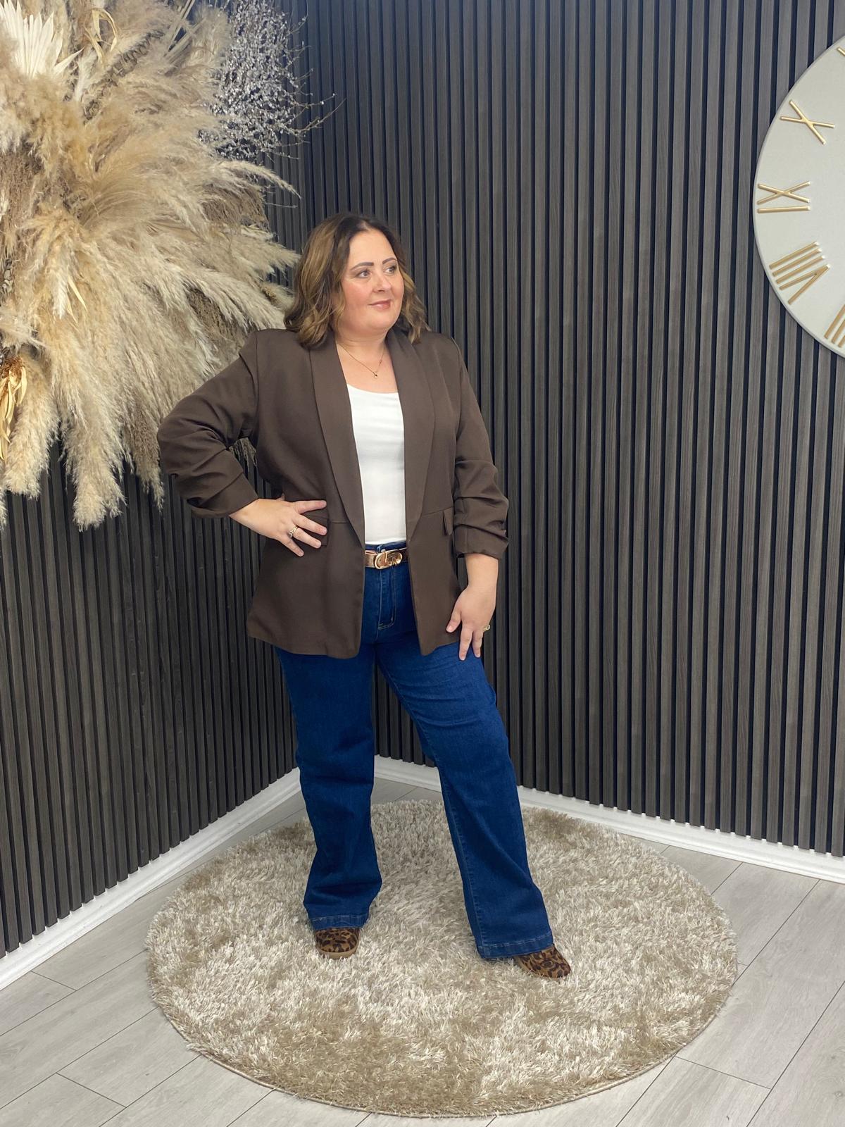 TANYA BLAZER - BROWN