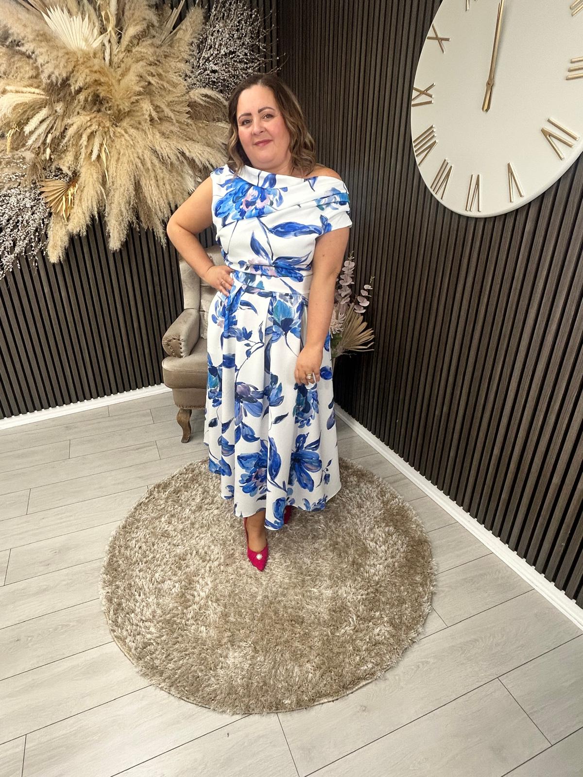 BETTY DRESS - BLUE FLORAL