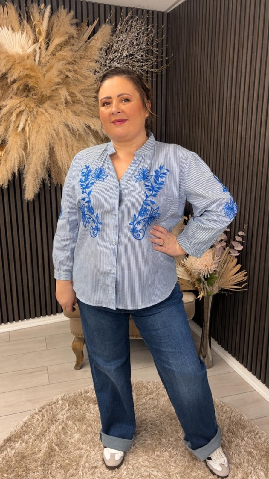 ROSANNA SHIRT - BLUE STRIPE